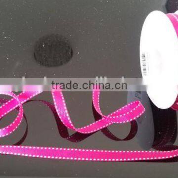 100% Polyester Decoration Woven Dot Ribbon Custom Printed Ribbon photo-5