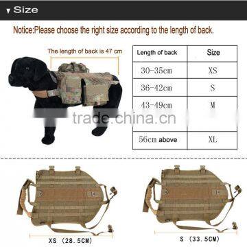 2016 factory directly sell tactical military K9 service high quality comfortable army dog vest