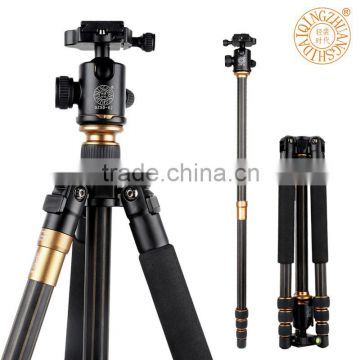 Portable digital dslr vidicon Camera Tripod Monopod 180 Reflexed 16'' fold indeformable magnesium trident carbon fiber tripod