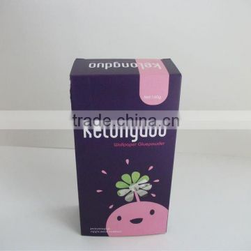 purple printed paper cosmetic box