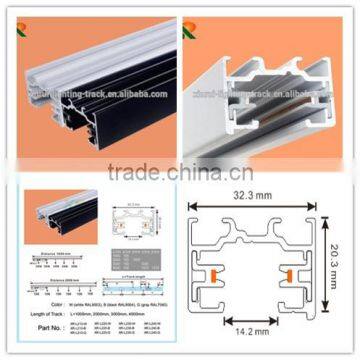 CE TUV ROSH certificate single phase 2 wires track light rail for led track lighting system