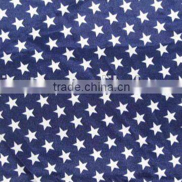 White Five-pointed Star on Dark Blue Polyester Satin Spandex Print Swimwear photo-5