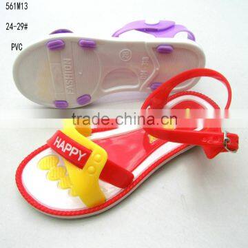 China Manufacturer High Quality girls children fancy PVC jelly sandals