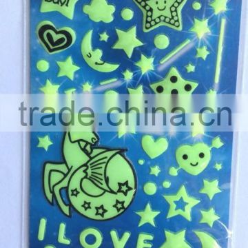 Glow in dark 3D foam sticker