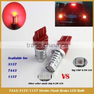 7443 3157 1157 Red LED flashing taillight brake stop car light