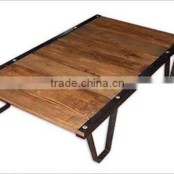 INDIA RECLAIMED WOOD INDUSTRIAL COFFEE TABLE ,