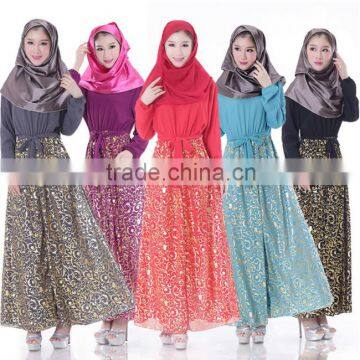 best-selling islamic clothing 2015 fashion dubai kaftan maxi muslim turkish kaftan dress with belt