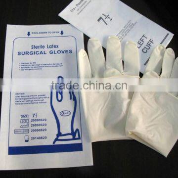 Latex surgical gloves