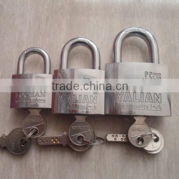 Top security double steel ball locking dual row pins padlock