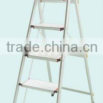 folding durable aluminum household ladder with 5 steps