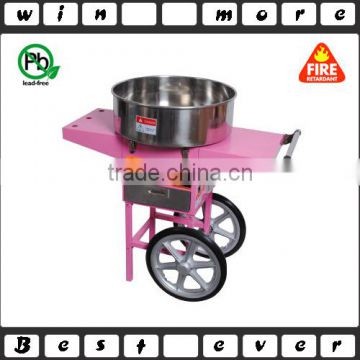 industrial gas cotton candy machine with cart,automatic cotton candy machine