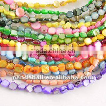 Colored Shell Beads Strings(SHZM004)