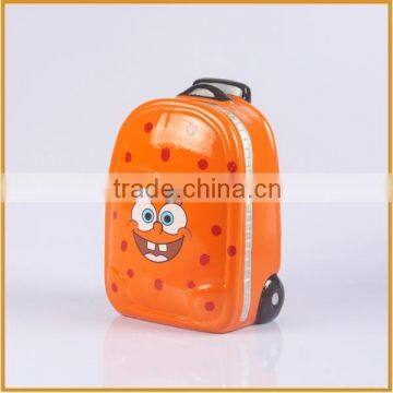funny ceramic money storage boxes for kids suitcase ceramic coin bank