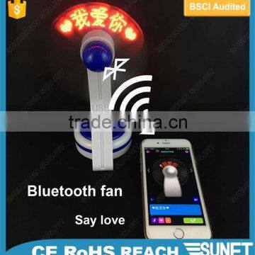 Souvenir gift summer Logo printing light bluetooth texts table fan