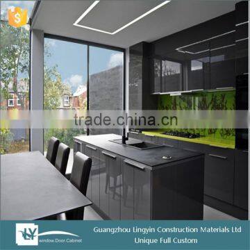 2015 Modern modular kitchen cabinet, Black lacquer kitchen cabinets for dining room furniture