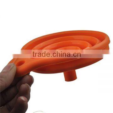 100% Food Grade Eco-friendly Silicone Rubber Foldable Funnel for Kitchen Tool photo-6