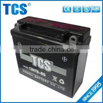 Sealed maintenance 12v 7ah low self discharge motorcycle battery