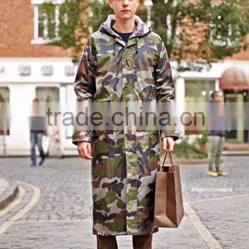 Adult Military Camouflage Long Raincoat Poncho Raincoat Sale photo-2