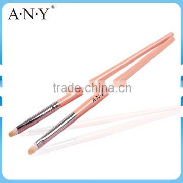 ANY Wood Handle UV Gel Brush For Nail Polish Double-colored Nylon Hair