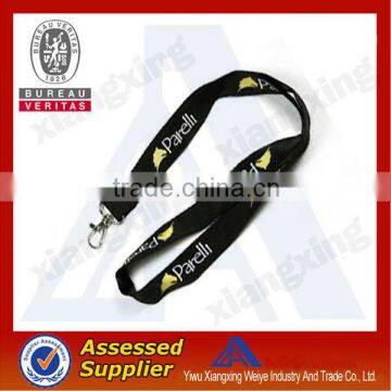 Top quality Personalised black nylon lanyard with clip bulk buy from China