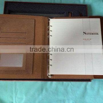 Custom 6 Ring PU Faux Leather Notebook/custom Notebook/ring Binder a5 Notebook photo-6