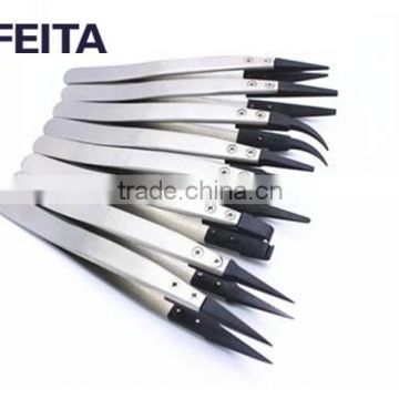 ESD stainless steel tweezer /ESD changeable stainless steel tweezer for repair tools