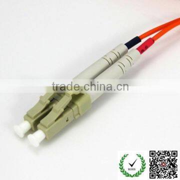 Beige color Rohs compliant lc dx fiber patch cord