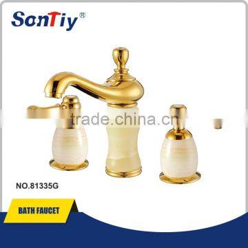 3-holes golad plated shower faucet mixer