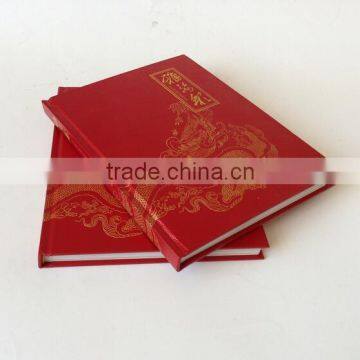 Hardcover bind red book printing, printing shop