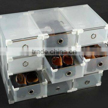 Decorative plastic PP storage shoe box organizer Drawer