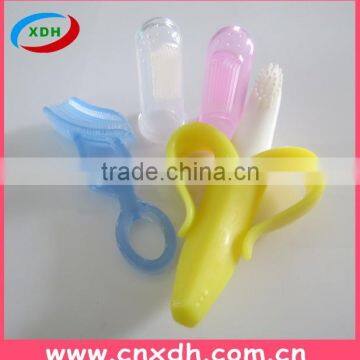 High quality banana shape silicone baby toothbrush teether