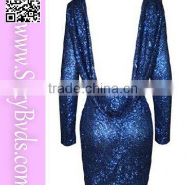 Sexy Long-sleeve Clubwear Girl Party Dress photo-5
