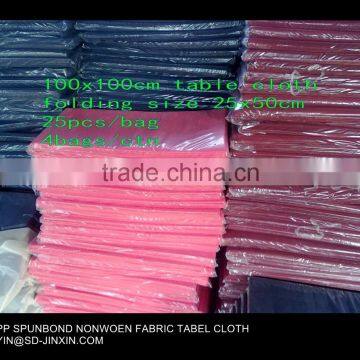 50gsm 100x100cm PP Spunbonded Non Woven Disposable Table Cloth/Table Cover photo-5