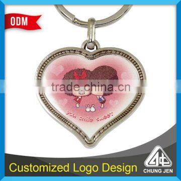 Special Boy and girl love heart shape printing key holder