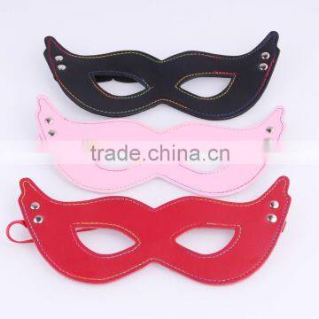 Sex Colors Mask, Discolor Parting and Embroidery Sleeping PU Mask for Funny Sleep Game