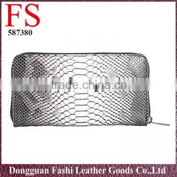 Wholesale Long High Quality Snacke Skin pu Leather Women Wallet Made in China photo-2