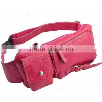 2015 china factory fashion leather customize fanny pack