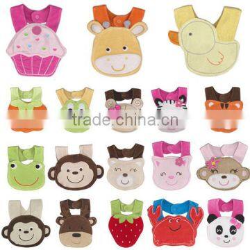 cotton saliva towel baby bibs in animals design FS0008