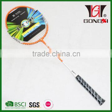 SPEED 6007 ORANGE hot sale aluminium&steel cheap badminton racket/racquet with good badminton grip