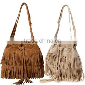 2015 Hot Sale Women Tassel Bag Faux Suede Shoulder Bag Women Messenger Bag Wholesale