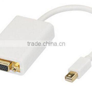 24k gold plated active mini displayport male to VGA Female cable adapter for macbook