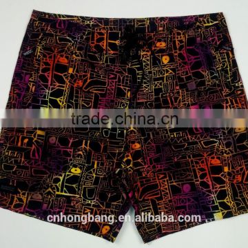 4 way stretch fabric mens swimwear in stock for surfing boardshorts