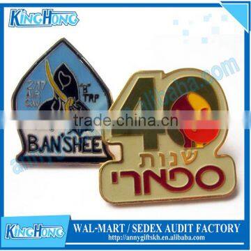 2015 hot sale metal Europe regional custom metal logo bulk dongguan lapel pins