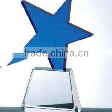 china supply star crystal trophy and award for souvenir and corporation display(R-0501)