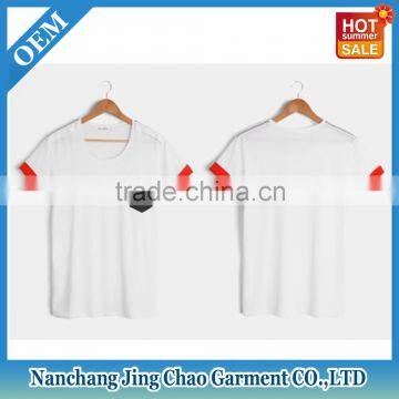 OEM unbranded blank t-shirts with pocket t-shirt china manufacturer