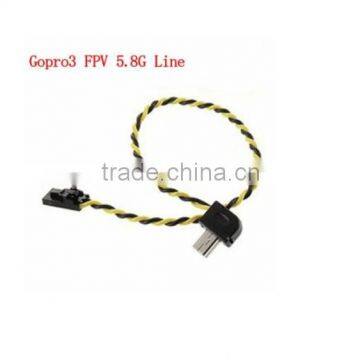 USB to Video AV 5V DC Power Cable Tarot FPV 8.7ft 90 Degree For Go pro Hero3