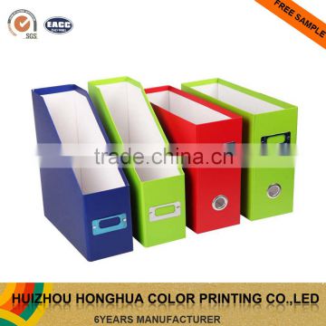 Customized Foldable Stationery Cardboard File Holder Box File