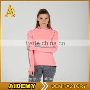 Woman Sportswear Apparel Clothing Custom Round Neckline Gym Hoodies photo-3