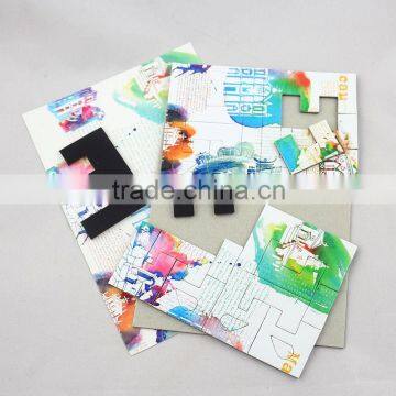 Hot sale magnetic jigsaw puzzle, soft rubber magnet puzzle for promotion gift , fridge magnet puzzle