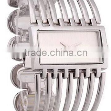 Silver Watch With Square Shaped Dial Dress Female Watches